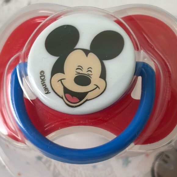 New Sealed Disney Baby Mickey Mouse red pacifier 0+ mos BPA free - Picture 2 of 3